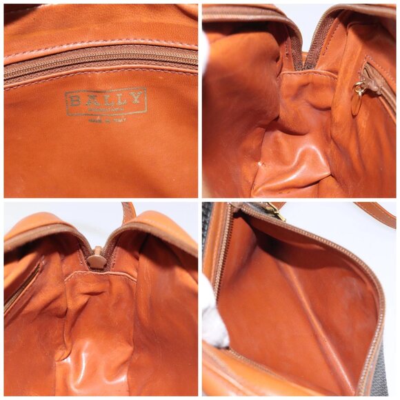 BALLY Shoulder Bag PVC Leather Brown Gold Auth - Picture 15 of 16